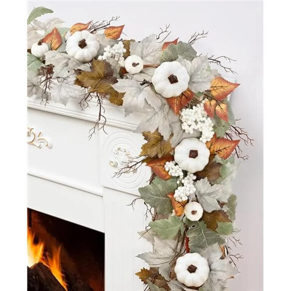 Fall Decorations for Home, 5.9Ft Fall Garland for Mantle, Fall Leaves Garland